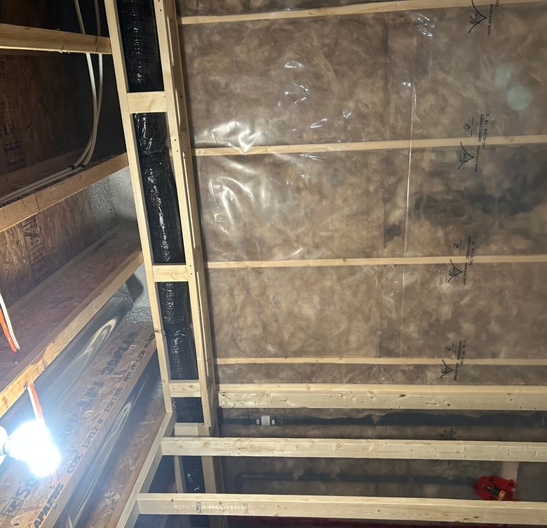 Basement bedroom with modern finishes